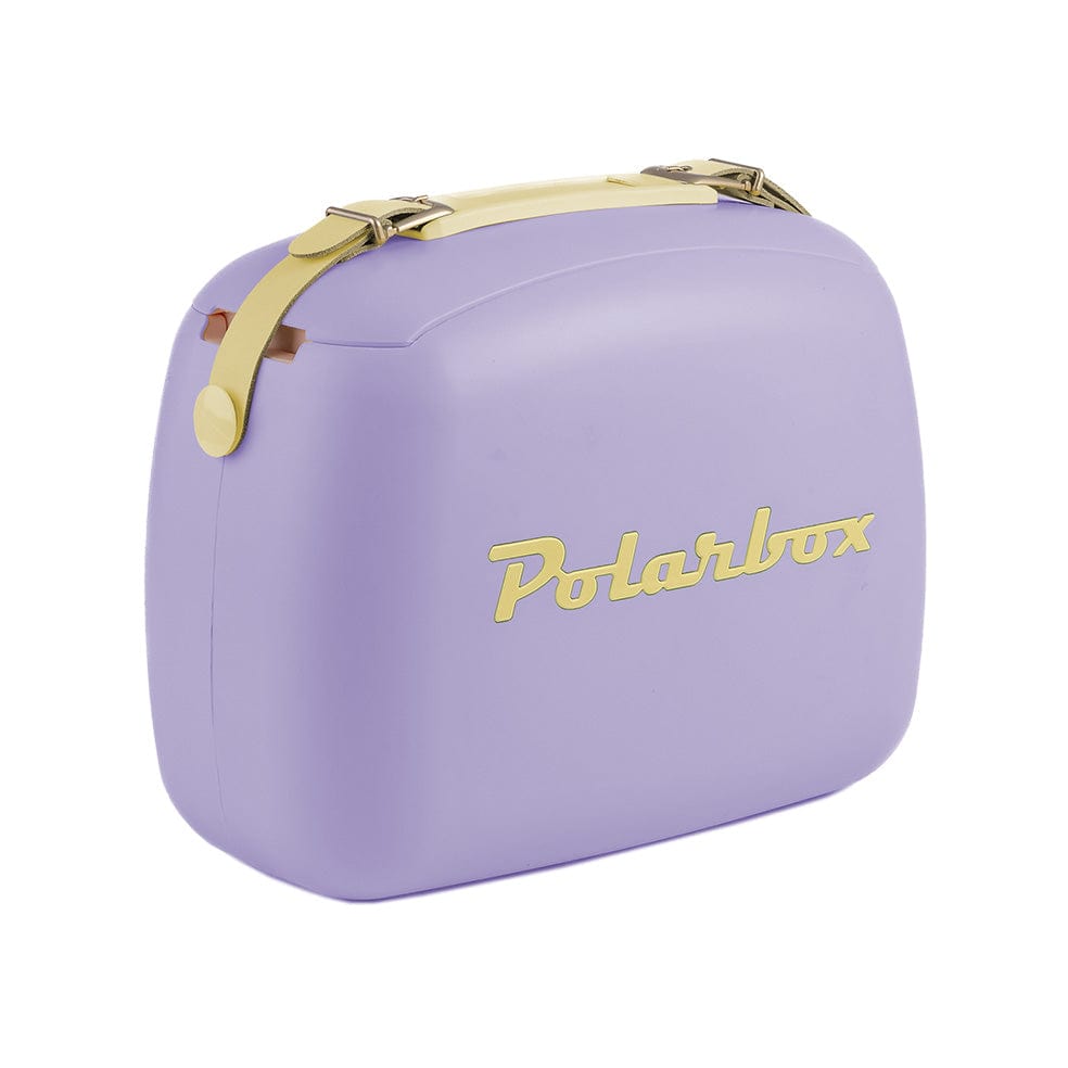 Polarbox Retro Cooler Box 6L Lilac Yellow | Includes 2 Lunch Boxes