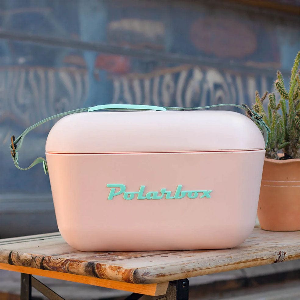 Polarbox Retro Cooler Box 20L / 12L Pink and Cyan