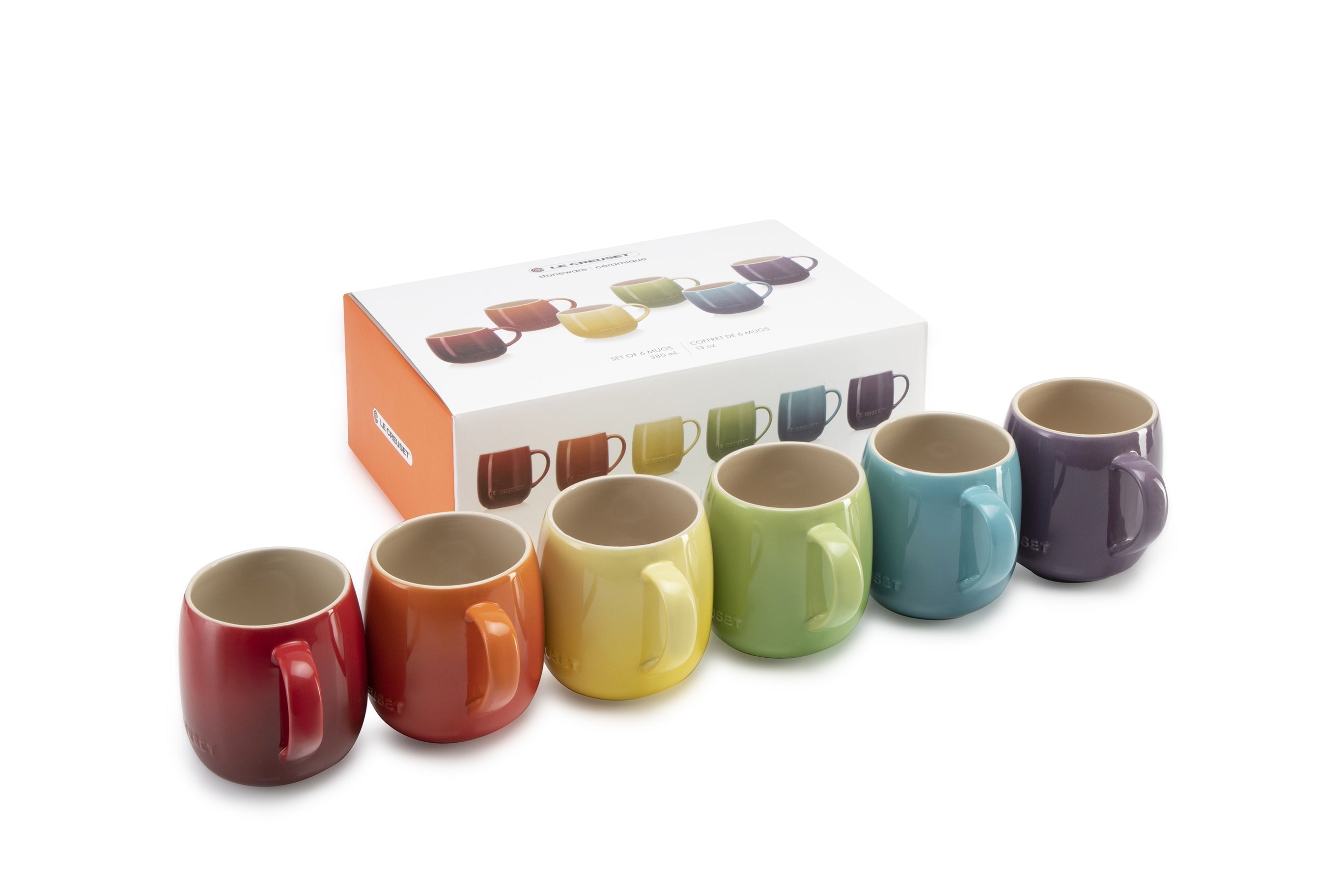 Le Creuset Rainbow Set of 6 U Mugs