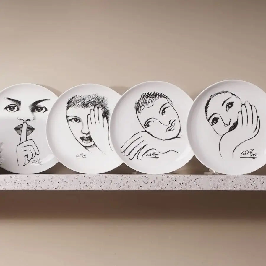 Carrol Boyes Sketchbook Mix SIDE PLATE SET OF 4