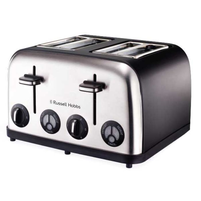 Russell Hobbs 4 Slice Matt Toaster Black