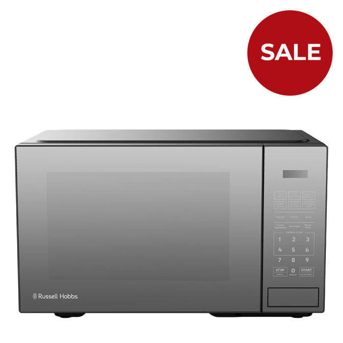 Russell Hobbs 30L Electronic Microwave Mirror Finish Black