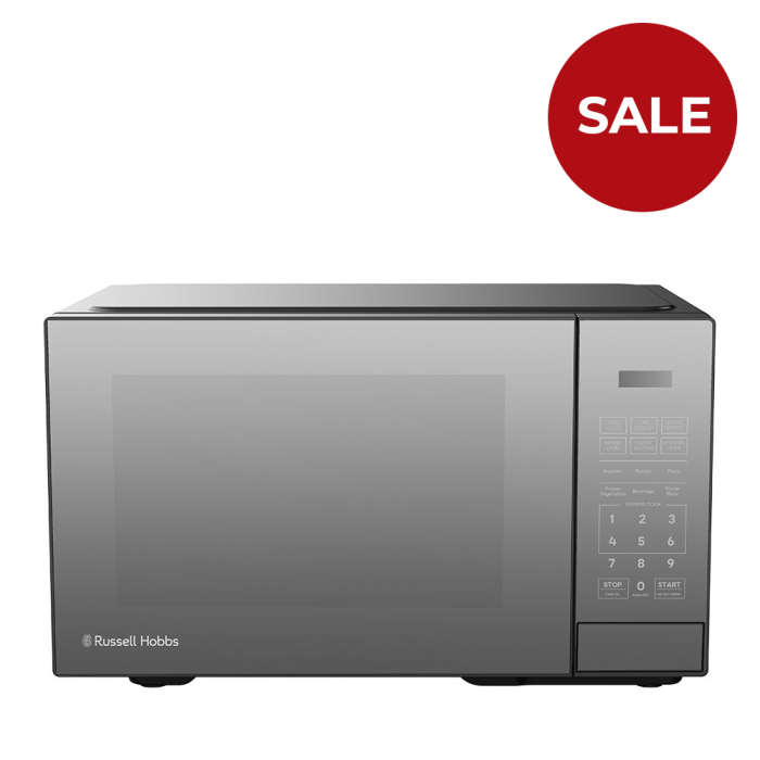 Russell Hobbs 20L Electronic Microwave Mirror Finish Black