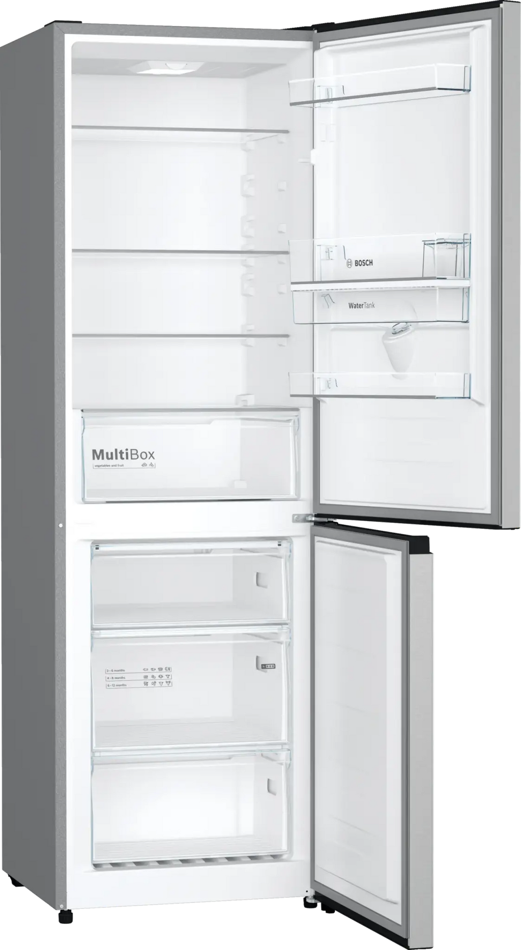 Series 4 Freestanding Fridge-freezer (Bottom freezer) 185.9 x 59.5 cm Inox-look