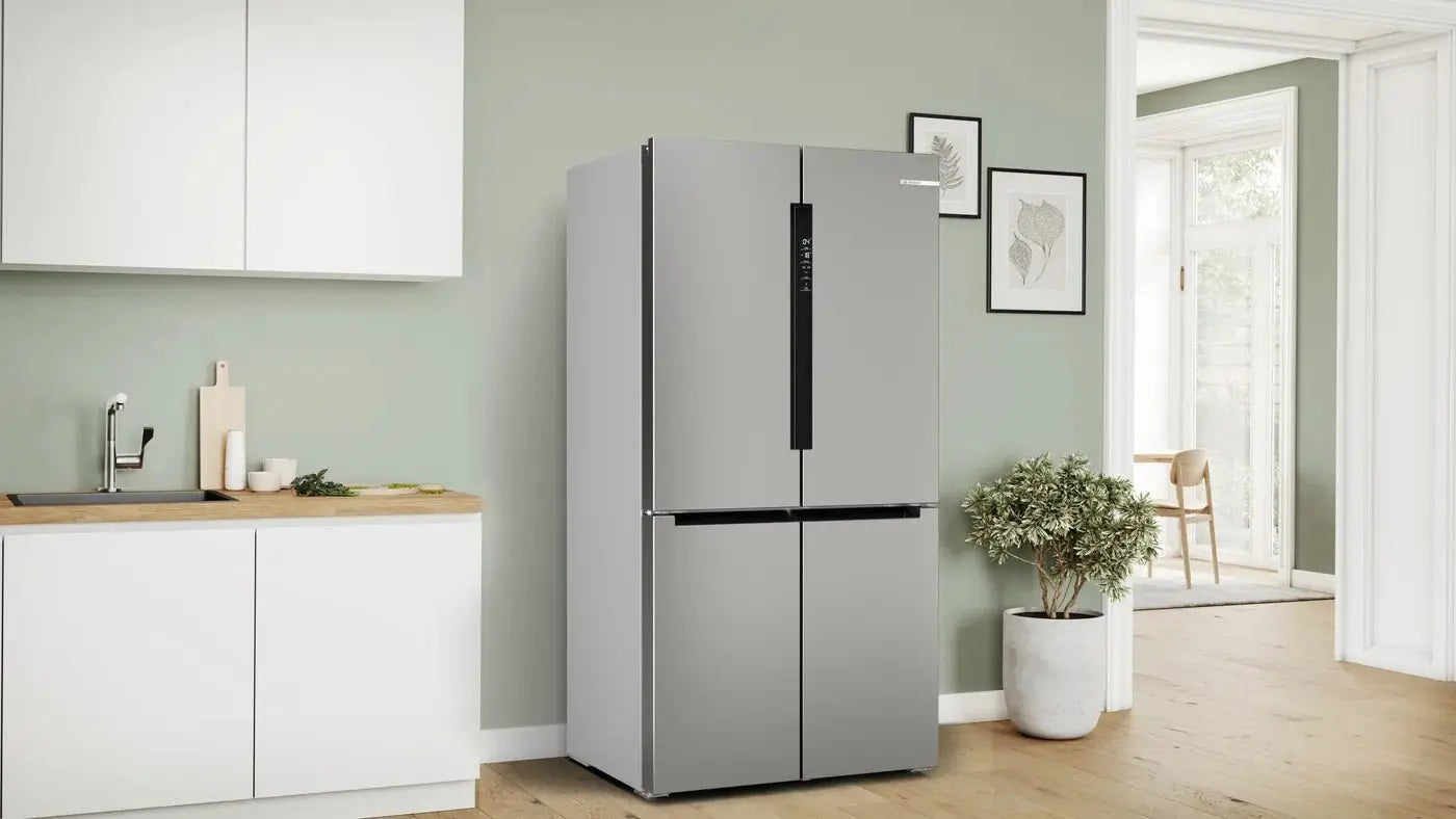 Series 4 French Door Bottom freezer, multi door 183 x 90.5 cm Brushed steel anti-fingerprint