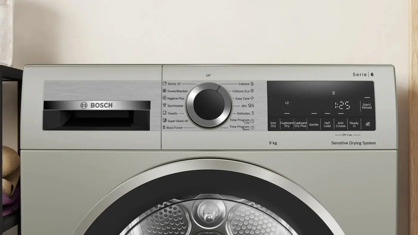 Series 6 Condenser Tumble Dryer 9 kg Silver inox