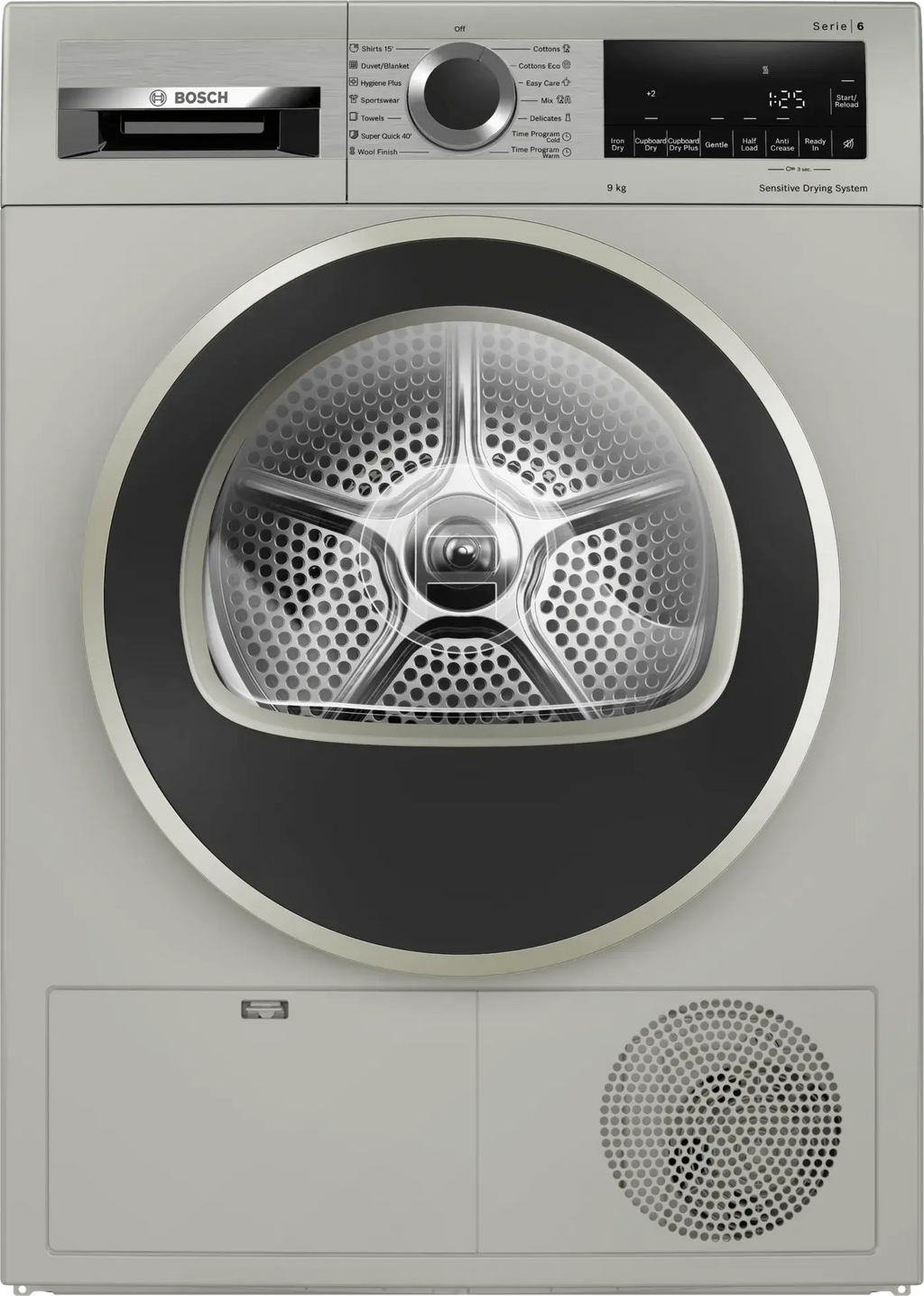 Series 6 Condenser Tumble Dryer 9 kg Silver inox