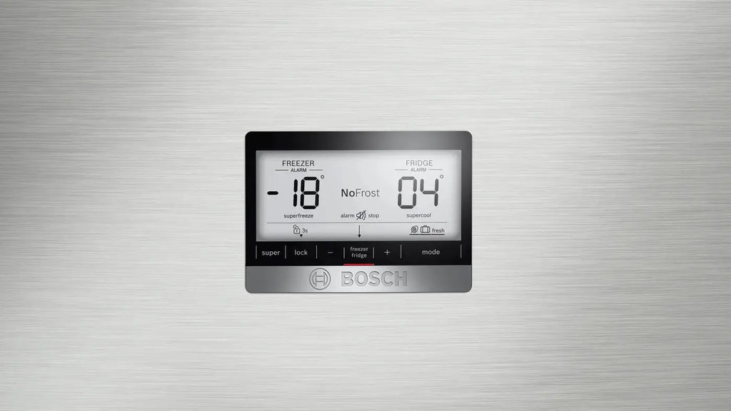 Series 6 Freestanding Fridge-freezer (Top freezer) 186 x 86 cm Brushed steel anti-fingerprint, Total No Frost