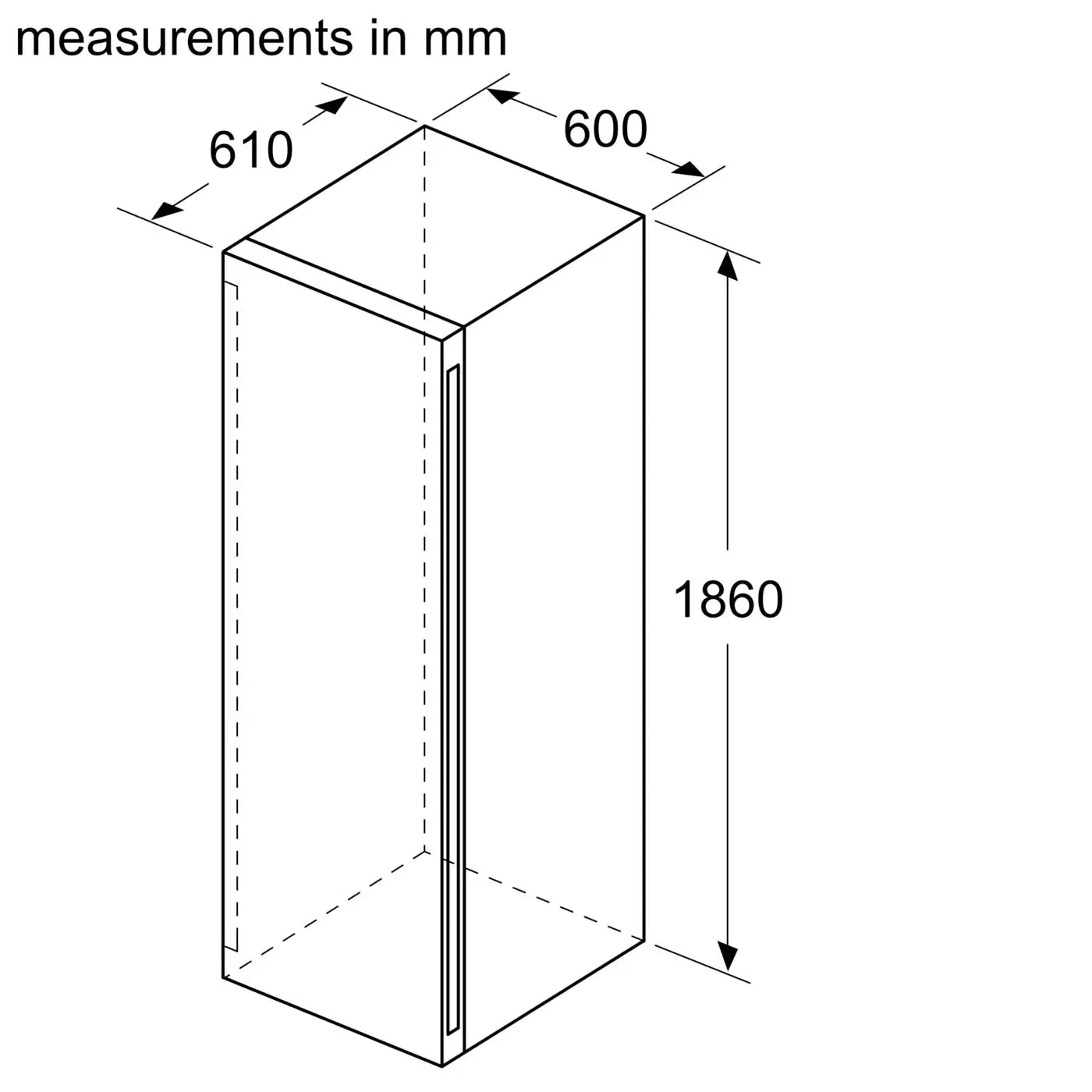 Series 6 Freestanding wine cooler 186 x 60 cm