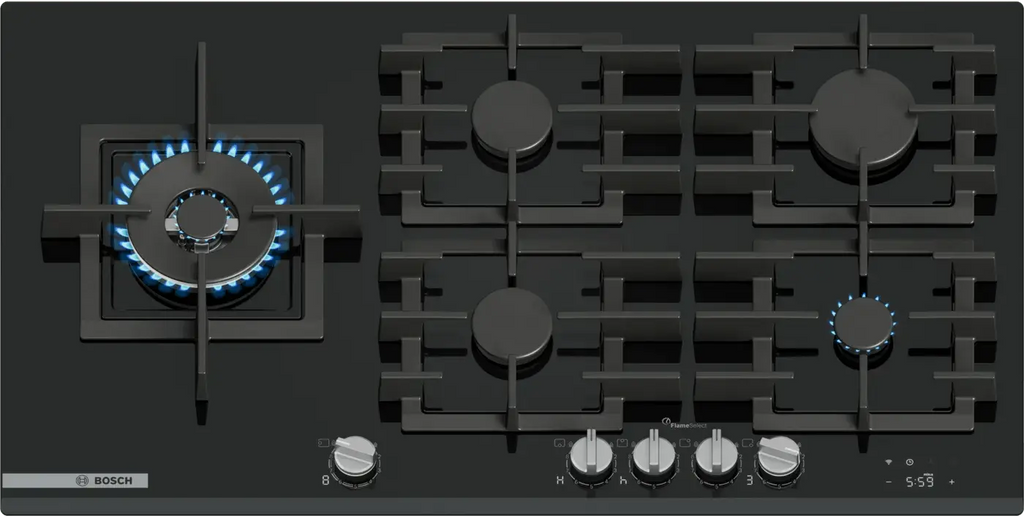 Series 8 Gas Hob 90 cm Tempered glass, Black