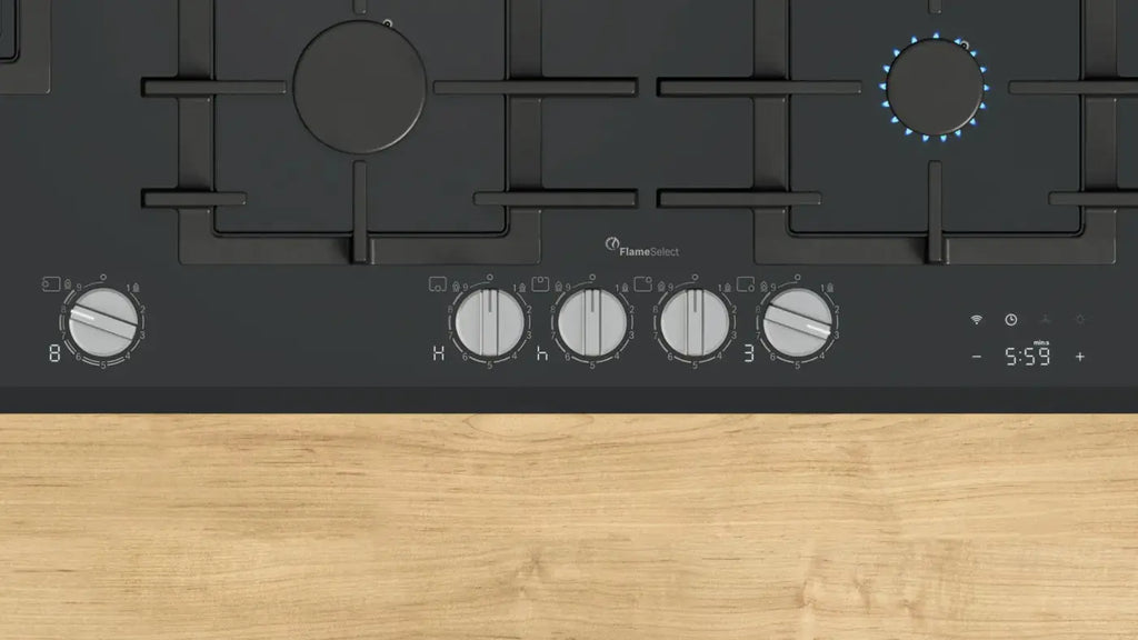 Series 8 Gas Hob 90 cm Tempered glass, Black