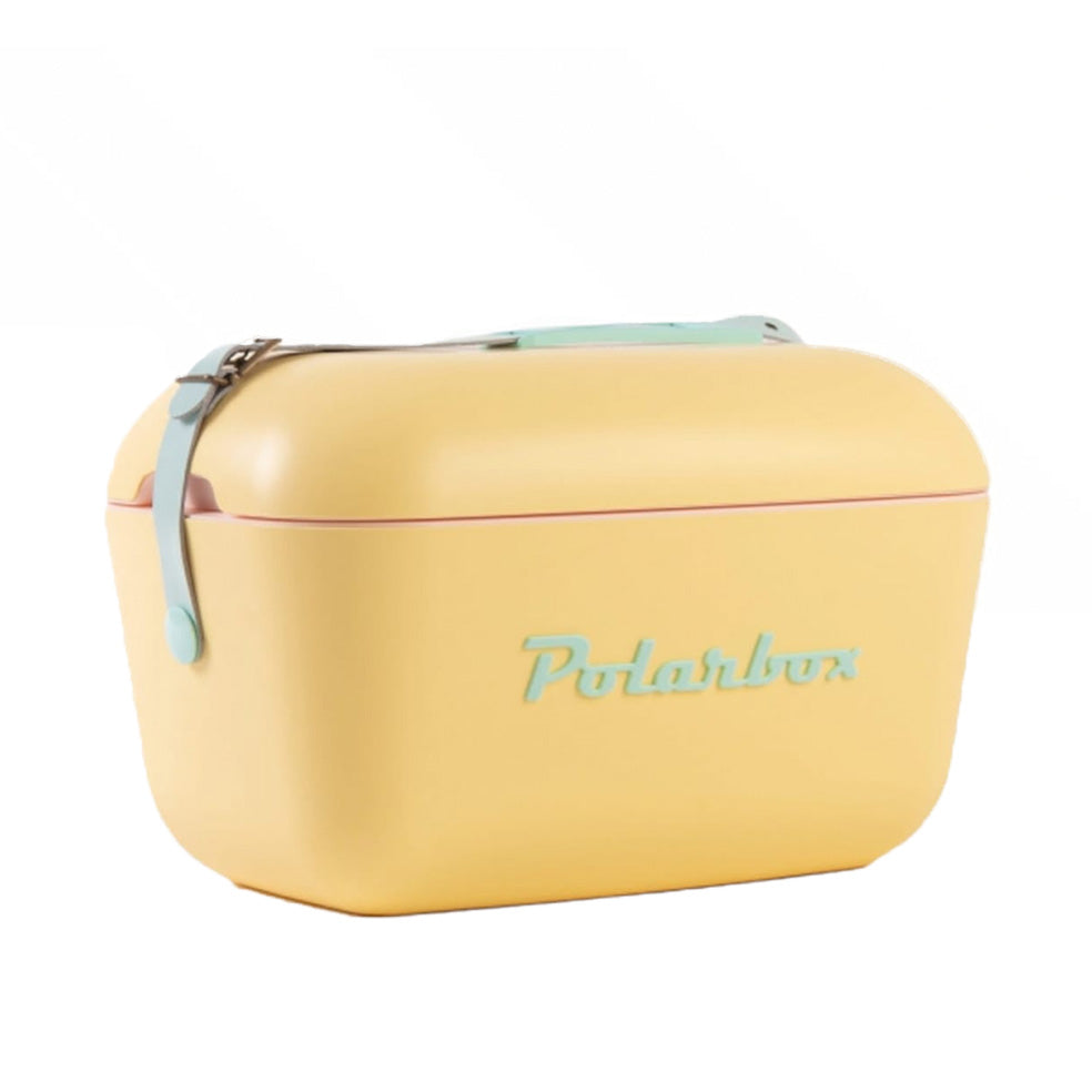 Polarbox Retro Cooler Box 20L / 12L Yellow and Cyan